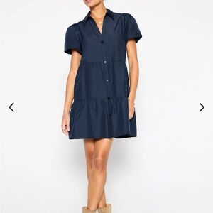 Brochu Walker Havana Mini Dress, Navy, Size L